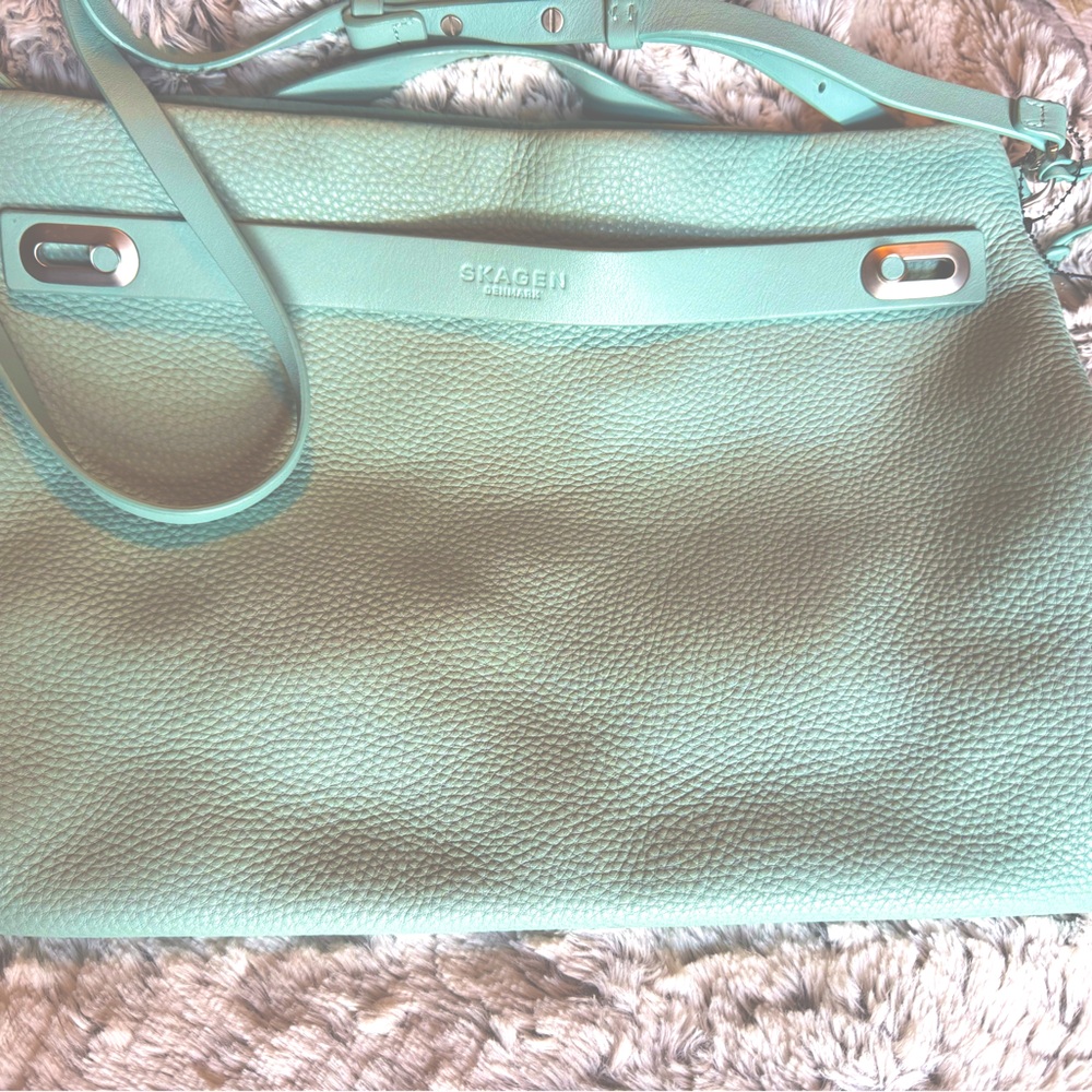 Skagen NWOT Women's Mikkeline Mint Green Leather Bag